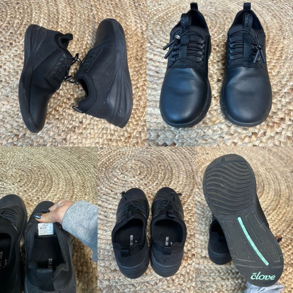 Clove, black waterproof shoes, size 8 1/2